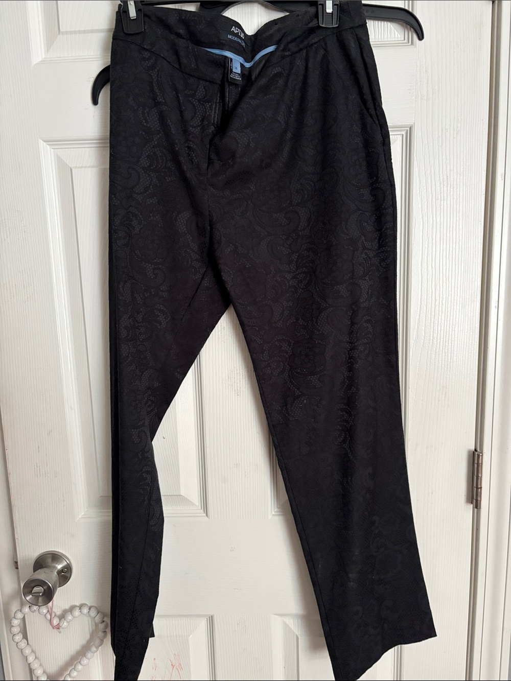 Apt. 9 Black Paisley Jacquard Dress Trousers